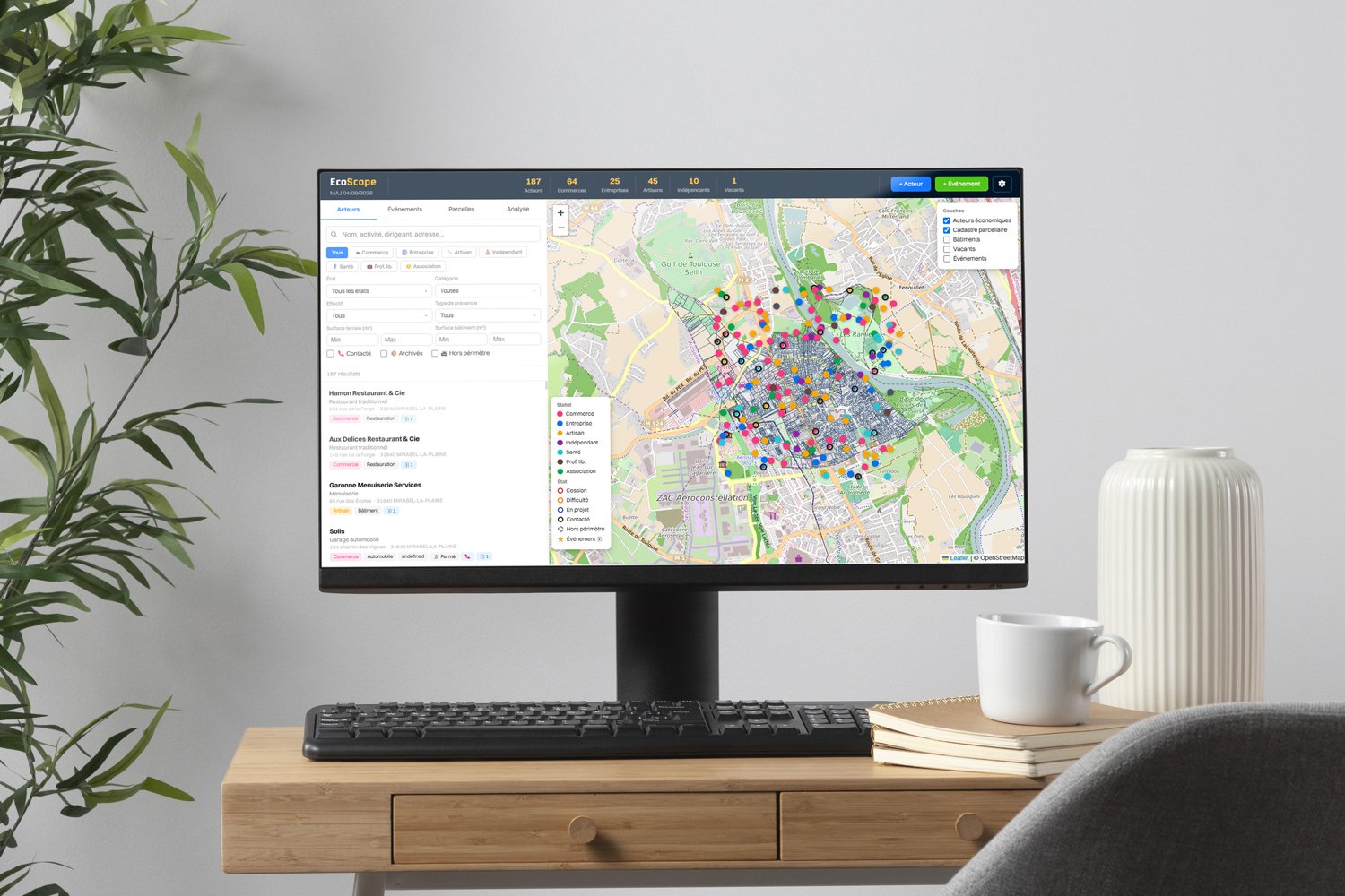 Ecoscope — SIG & cartographie alimentée par des données publiques