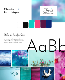 Charte graphique Dent ta bulle – univers ludique et couleurs inspirées de l’eau