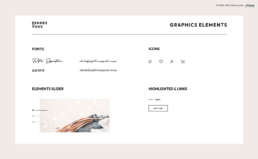 Eléments graphiques - Refonte site e-commerce - design minimaliste