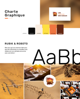 Charte graphique complète pour Les Tortues des Sables – branding pour événement sportif